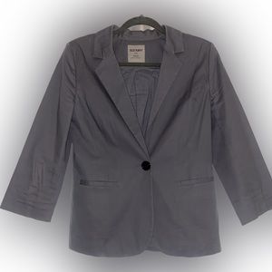 Old Navy 3/4 Sleeve Cotton Blazer-Color Gray-Size Small